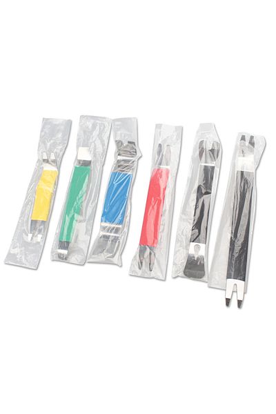 Choice Color 6pcs Car Removal Tool Kits Car Door Clip Panel Trim Dash Auto Radio Metal Removal Pry Tool Aut