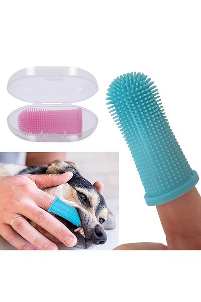 Choice Dog Super Soft Pet Finger Toothbrush Teeth Cleaning Bad Breath Care Nontoxic Silicone Tooth Brush...