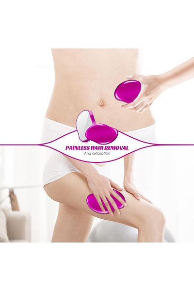 AWH Crystal Hair Eraser Reusable Hair Removal Tool, Painless  Portable & Washable  - Purple