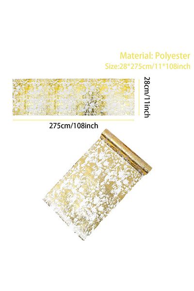 Choice 275cm Gold Glitter Metallic Gold Thin Table Runner Wedding Birthday Party Home Decoration Sequin Met