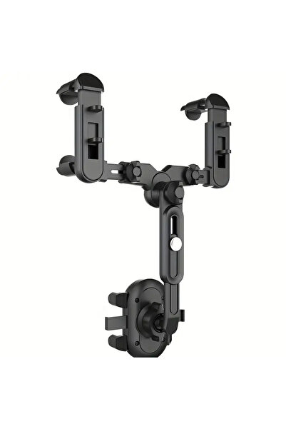 Choice حامل هاتف أسود يدور 360 درجة في مرآة الرؤية الخلفية للسيارة - مثالي لل...