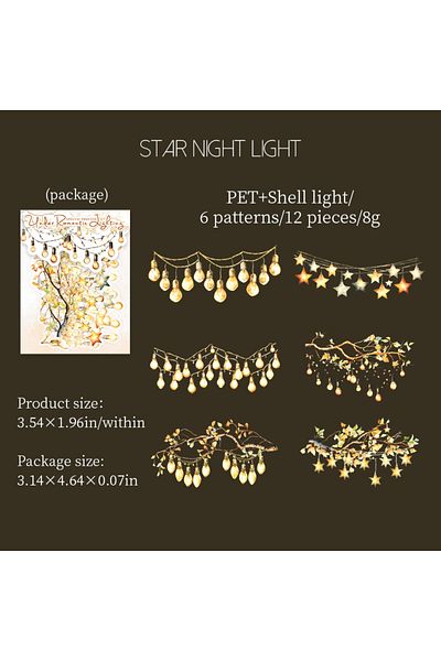Choice E Jianqi 12pcs Vintage Pet Flowers Lantern Stickers Decor Diy Scrapbooking Materials Art Collage St.