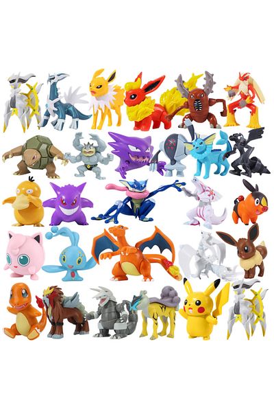 Choice 28Pcs/bag Pokemon figure model 5-8cm Pikachu Gengar Charizard Action figure Model collecting toys