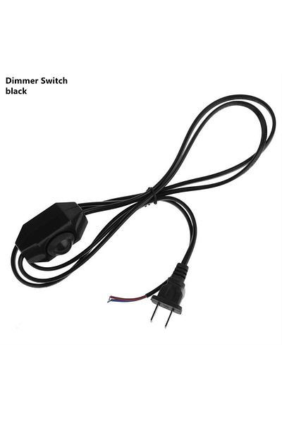 Choice Eu Pulg Dimmable Black 1.8m Eu Plug Switching Power Cord Wire Extended Plug Line Cable With Switch F