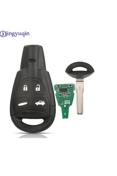 jingyuqin B Remote Key Fob 433mhz Pcf7946at For Saab 9-3 9-5 2003-2010 Ltqsaam433tx Replacement Ref.