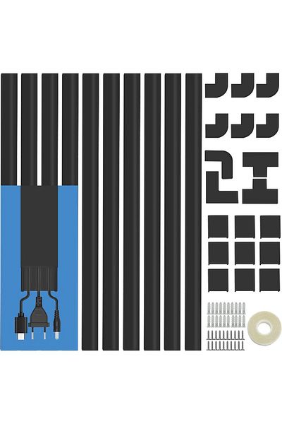 Choice Cord Cover Raceway Kit - 157" Cable Concealer, Wire Hider for TV Wall Mounting and Wire Managemen...