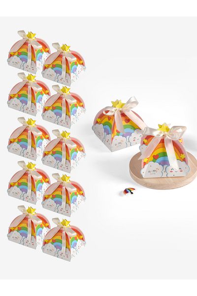 Choice 9x9x11cm 10pcs 61 Children With Ribbon Folding Snack Boxes Candy Gift Boxes