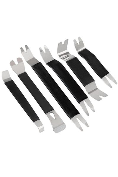 Choice 6Pcs Portable Auto Door Clip Trim Removal Tools Kits Car Dashboard Audio Radio Panel Repair Metal...