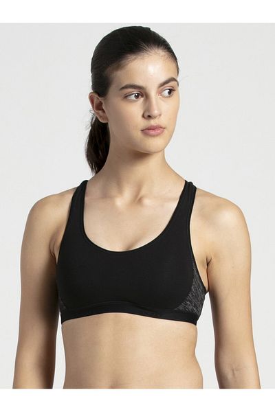 JOCKEY Active Racer Back Bra 1381-01 Black