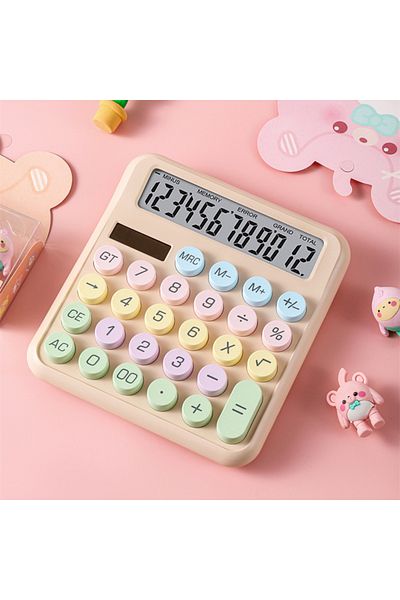 Choice Yellow Dopamine Candy Colored Desktop Calculator, High Beauty, Office, School, Student Stationery, C