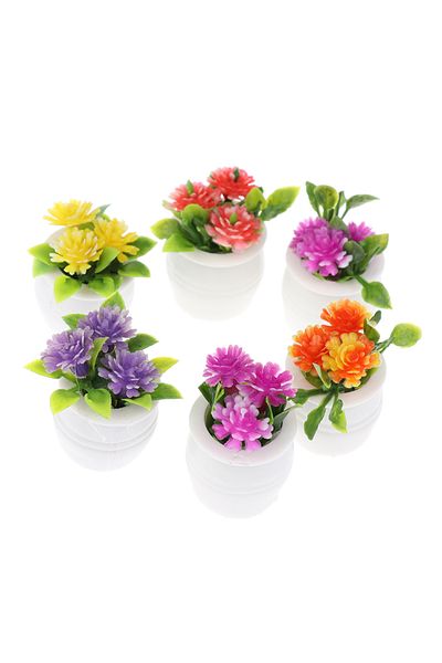 Choice 3pcs Random 3pcs 1:12 Dollhouse Miniature Green Plant In Pot Simulation Potted Plants Dollhouse Deco