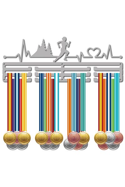 Choice Aech-09168 1pc Running Run Medal Hanger Display Medal Holder Rack Sports Meta Liron Wall Mount Decor