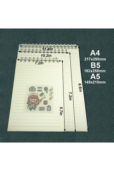 Choice دفتر ملاحظات سميك مقاس A5 A4 B5 A5 مقلوب لأعلى 120 ورقة/240 صفحة، دفتر ملاحظات مدرسي