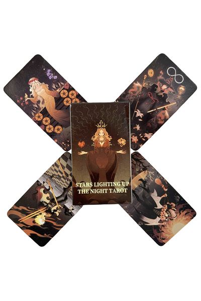 Choice بطاقات التاروت Tt392 Stars Lighting Up The Night من مجموعة Oracle English Visions Divination Edition المكونة من 80 مجموعة