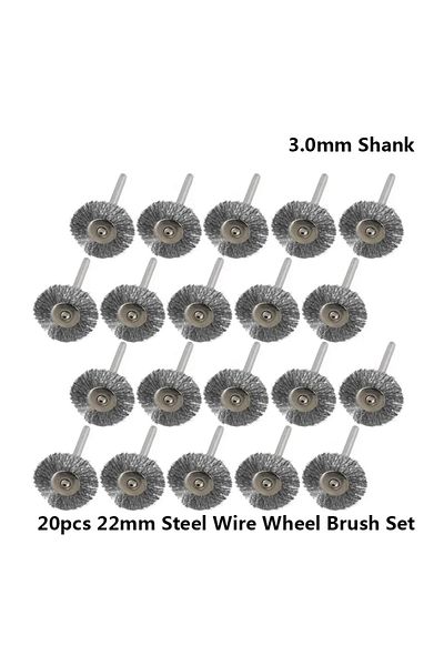 Choice 20pcs Xcan 10/20pcs Stainless Steel Wire Wheel Brush Set 3.0mm Shank Wire Brush For Dremel Rotary To