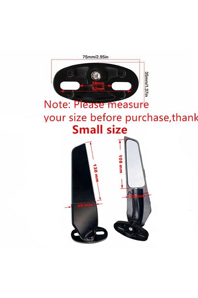 SOYAVISION Small Mirror No Lamp For Suzuki Gsxr Honda Kawasaki Yamaha Ducati Motorcycle Mirror Modified Wind Ad