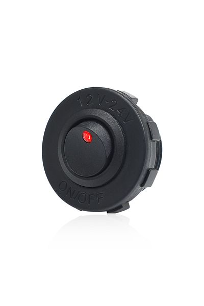 Choice مفتاح تشغيل/إيقاف دائري أحمر مضاء بمصابيح LED للوحة عدادات السيارة والقوارب ومفاتيح دائرية للسيارات 1
