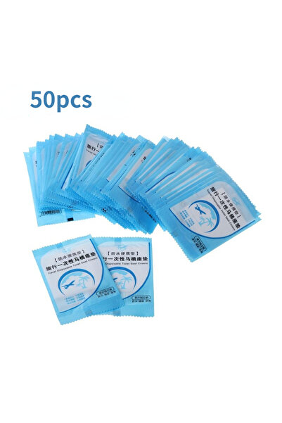 50 pcs 50/100PCS Biodegradable Disposable Plastic Toilet Seat Cover Portable Safety Travel Bathroom