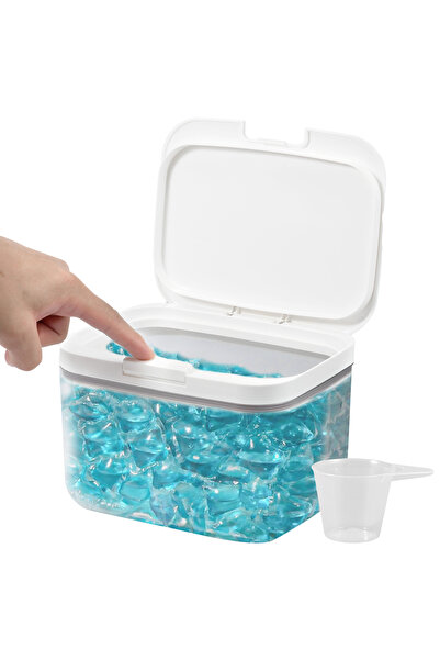 Choice حاوية كبسولات غسيل الملابس سعة 2.8 لتر، حامل كبسولات غسالة الأطباق الم...