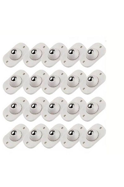 Choice 20pcs Self Adhesive Caster Mini Swivel Wheels Stainless Steel Universal 360 Degree Rotation Pulley F