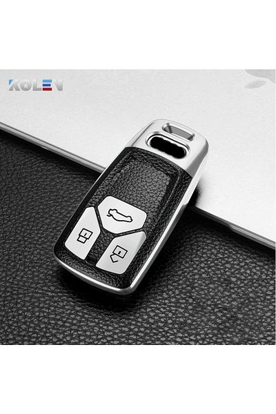 Choice Silver Only Case Leather Tpu Car Remote Key Cover Case Shell For Audi A4 B9 A5 A6l A6 S4 S5 S7 8w Q7