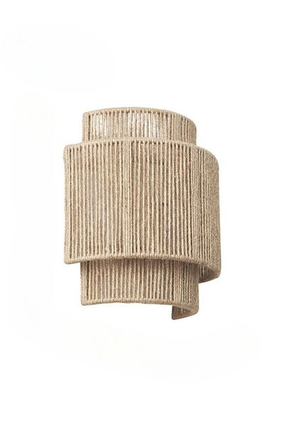 COOINJOY Warm White (2700-3500K) Yellow Japanese Wabi-sabi Retro Rattan Weaving Wall Lamp Led E27 Hemp Rope W