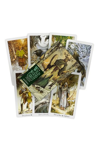 Choice Tt14 مجموعة بطاقات التاروت Wild Wood Divination Deck باللغة الإنجليزية إصدار Oracle Board Playing Table G