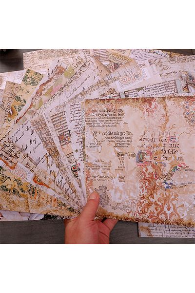 Choice 20sheets 20sheets Large Retro Materials Sticker Diy Tool Computer Stickers For Water Bottle Waterpro