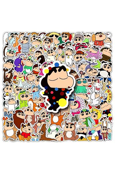 Choice 50pcs 50/100pcs Kawaii Anime Crayon Shin-chan Stickers Skateboard Suitcase Phone Laptop Waterproof C