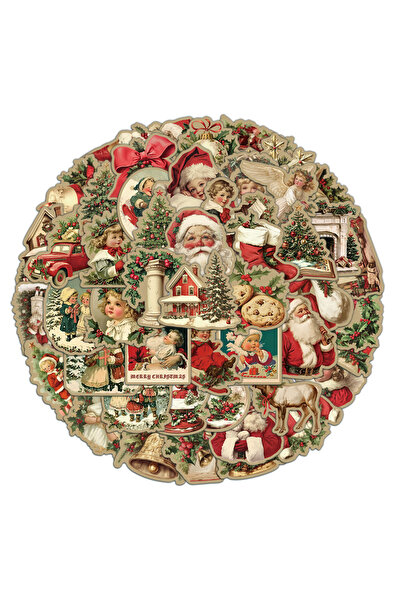 Choice 50 قطعة من ملصقات عيد الميلاد الإبداعية الرجعية، حافظات الهواتف المحمو...