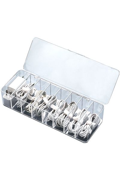 Choice Clear Dust Proof Storage Cable Box, Hub Organizer Box, Desktop Data Cable Storage Box, Mobile Phone