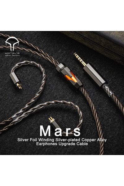 Choice Grey-4.4-2pin New Angelears x Yongse Mars Silver Foil Winding Silver-plated Copper Alloy Earphones U