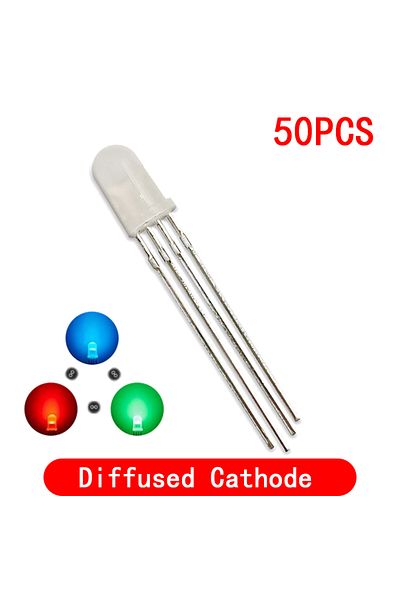 Si Tai&SH Diffused Cathode 50pcs 5mm Full-color Led Rgb Red/green/blue Common Cathode/anode Four Feet Transpar