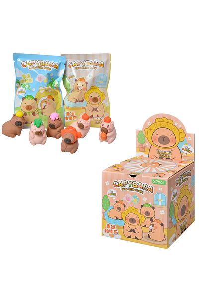 Choice New In 32Pcs/Box Capibala Blind Box Cute Doll Eraser Action Pencil Doll Student Supplies Statione...