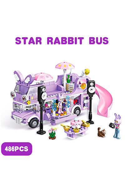 Choice No Box 486pcs Double-storey Star Rabit Bus Building Blocks Toys Stem T...
