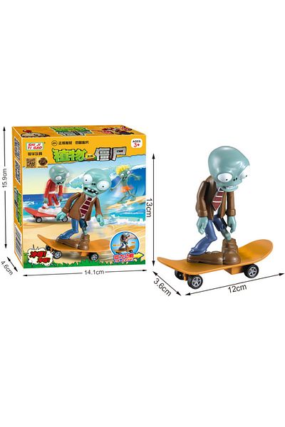 Choice H28023-a 1 Pcs New Plants Vs Zombies 2 Future Skateboard Zombie Surfer Zombie Game Figures Model Pvc