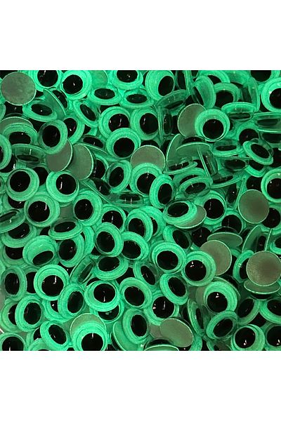 Choice 8mm 200pcs Luminous 8/10/12/15/18/20/25/35mm Luminous Plastic Eye (WITH SELF-ADHESIVE) Pe Wiggly Goo