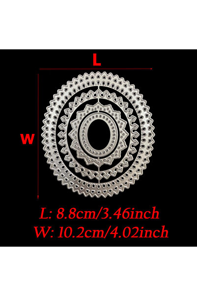 Choice Oval 1PC Oval Lace Edge Frame Metal Cutting Dies Stencil for DIY Scrap...