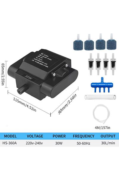 Choice Eu 220-240v 30w-p1 Aquarium Air Pump Fish Oxygen Aerator Pump Basement Aquarium Hydroponic 4 Outlets