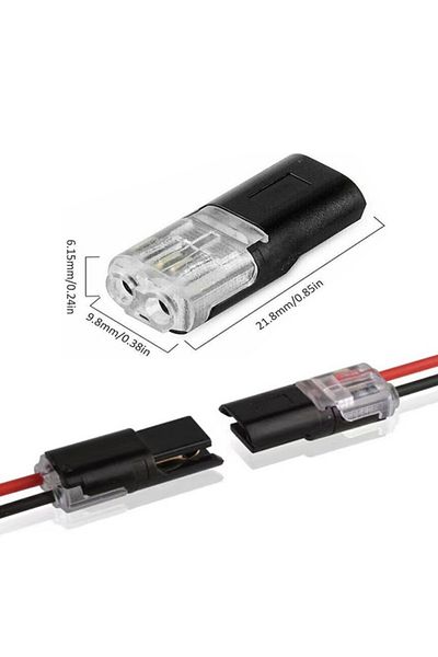 AOKIN 10pcs 10/20/50pcs Double-wire Plug-in Connector Led Light Strip Connectors 2 Pin Led Strip Lights Co