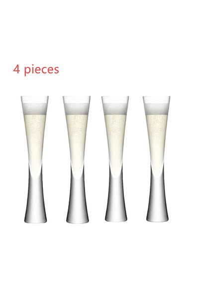 Choice 4 Cups Ereganto Champagne Glasses Glitter Flutes Clear Cups Bubble Wine Tulip Cocktail For Bar Party