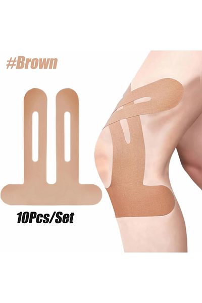 Choice Brown-10pcs 10pcs Kinesiology Tape For Knees,waterproof & Elastic,breathable Knee Tape,athletic Tape