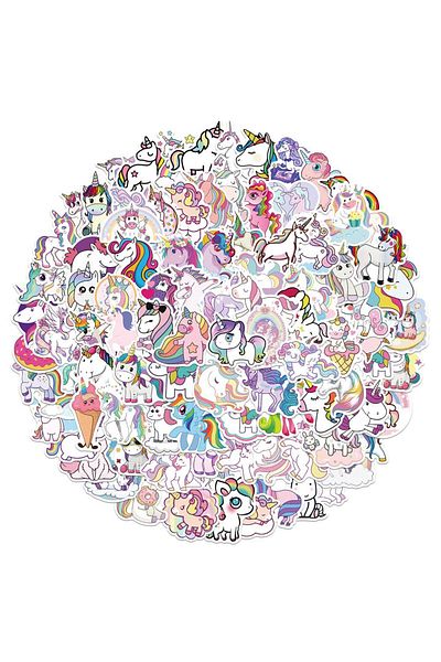 Choice 100pcs-random 50/100pcs Cartoon Animal Unicorn Waterproof Cute Graffiti Sticker Diy Luggage Notebook