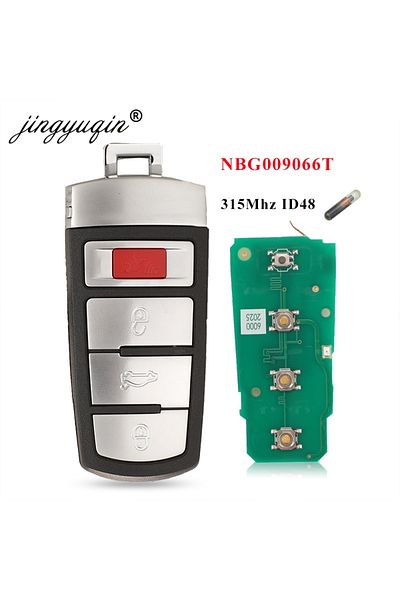 jingyuqin Full Remote Smart Remote Car Key Fob 4 Buttons 315mhz Id48 For Vw Volkswagen Passat 2006-2