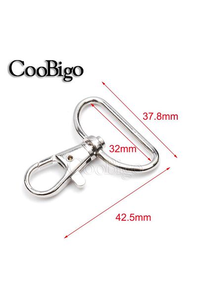 Choice 5 Pcs 32mm Metal Swivel Lobster Clasp Snap Clip Musketon Hook Carabiner For Keychain Key Fob Chain R