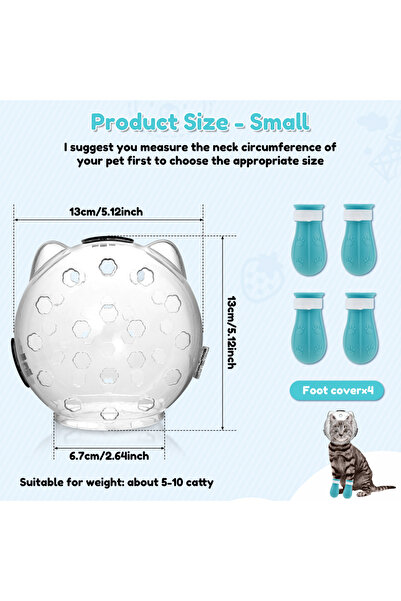 Choice 1PC Small 1/2Pcs Cat Muzzle Pet Grooming Cover Accessory Anti-bite Anti-Licking Cat Space Hood Breat