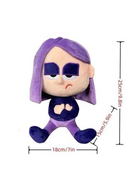 Choice 25cm Purple 25cm Duolingo Purple Girl Cartoon Animation Cute Stuffed Girl Plush Toys A Birthday Gift