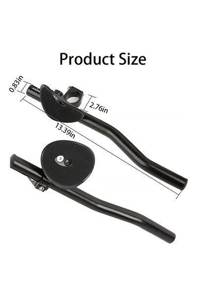 Choice مقود دراجة من سبائك الألومنيوم باللون الأسود، قضبان استرخاء، ذراع مساع...