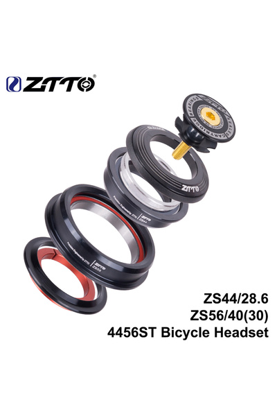 ZTTO سماعة رأس دراجة جبلية سوداء 4456ST مقاس 44 مم 56 مم CNC 1 1/8"-1 1/2" 1....