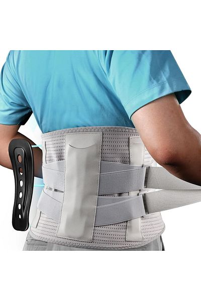 Choice Xl Gray Back Brace For Lower Back Pain, Immediate Pain Relief From Sciatica, Herniated Disc,scoliosi